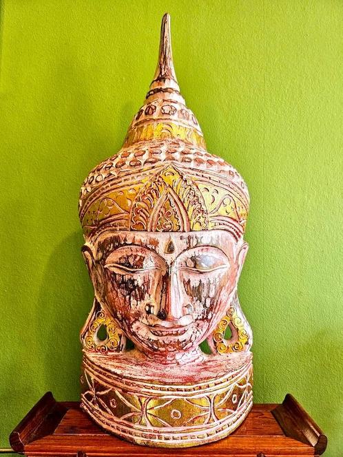 BOEDDHA DECORATIE HOUT 50 CM!, Verzamelen, Religie, Nieuw, Boeddhisme, Beeld(je), Ophalen of Verzenden