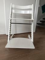 Witte Stokke Tripp Trapp stoel met beugel, Ophalen, Gebruikt, Meegroeistoel, Gordel(s)