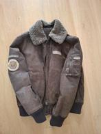 Bomberjack, leer, maat S, Ophalen of Verzenden, Gedragen, Maat 46 (S) of kleiner, Bruin