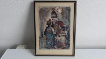 Willy van Rooy schilderij, Sinterklaas en Kerst 1961 beschikbaar voor biedingen