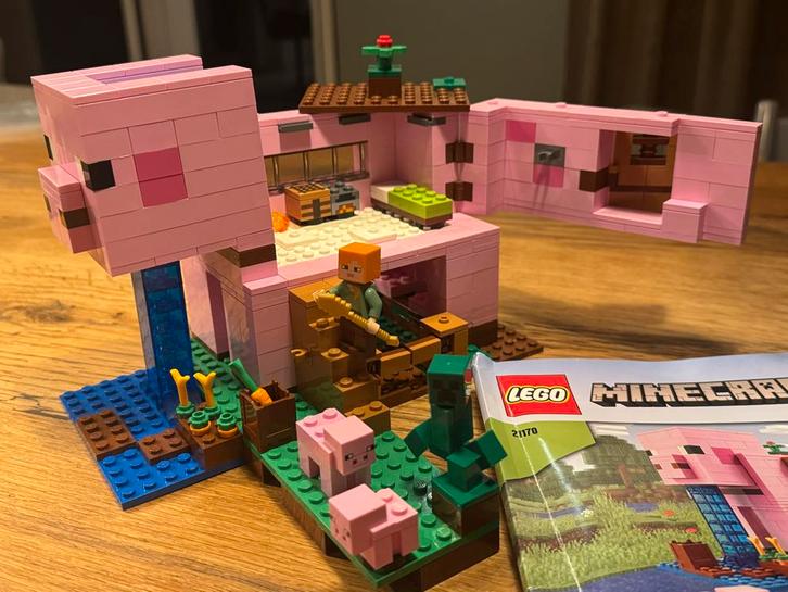 LEGO Minecraft Varkenshuis 21170 - Compleet!, Kinderen en Baby's, Speelgoed | Duplo en Lego, Zo goed als nieuw, Lego, Complete set