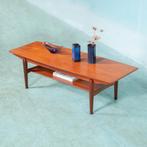 Vintage design salontafel teak l large midmod coffee table, Ophalen of Verzenden