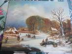 Schilderij op hout geschilderd gemerkt N Koekoek aan Retloiw, Antiek en Kunst, Ophalen of Verzenden