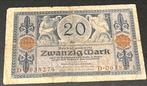 Reichsbank note 20 mark, Postzegels en Munten, Bankbiljetten | Europa | Niet-Eurobiljetten, Ophalen of Verzenden, Duitsland