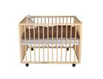 Baby box naturel, Ophalen of Verzenden, Zo goed als nieuw, Rond, Wieltjes