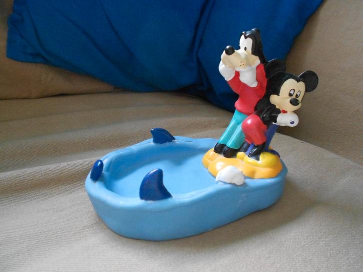 disney kunststof zeepbakje Mickey en Goofy grosvenor, Verzamelen, Disney, Gebruikt, Overige typen, Mickey Mouse, Ophalen