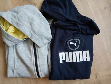 2x Puma hoodie vest 158/164 beschikbaar voor biedingen