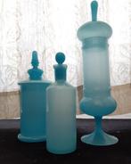 antieke opaline glas flessen Frans blauw, Antiek en Kunst, Ophalen of Verzenden