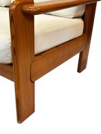 Vintage bank tweezits grenenhout jaren 70 minimalist design, Hout, Gebruikt, Vintage, Tweepersoons