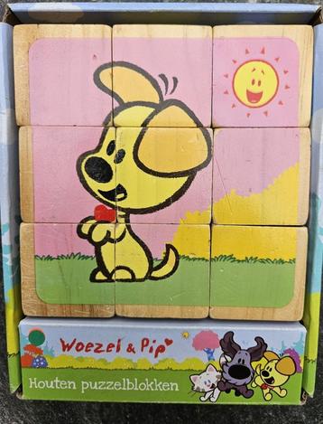 Woezel en Pip houten blokpuzzel beschikbaar voor biedingen