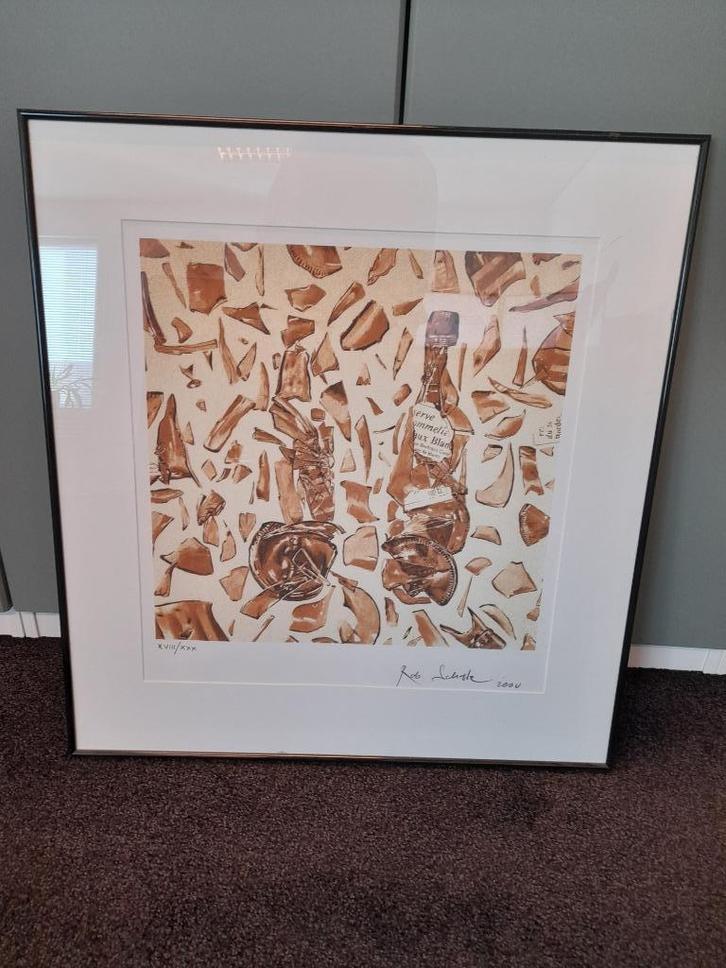 Rob Scholte Gebroken flessen, Antiek en Kunst, Kunst | Schilderijen | Modern, Ophalen of Verzenden