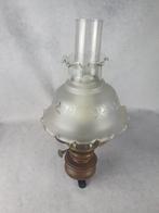 Klassieke Antieke Wand Olielamp (elektrisch), Ophalen of Verzenden, Gebruikt, Glas, Vintage