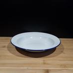 Emaille bord wit met blauwe rand no 380, Antiek en Kunst, Antiek | Emaille, Ophalen of Verzenden