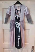 Skelet jurk licht roze maat 134 / 140 Halloween carnaval, Ophalen of Verzenden, Zo goed als nieuw, 134 t/m 140, Meisje