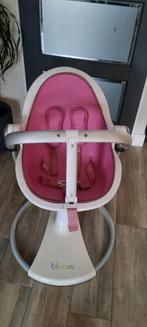 Bloom roze/ witte Kinderstoel met toebehoren, Ophalen, Gebruikt, Meegroeistoel, Gordel(s)
