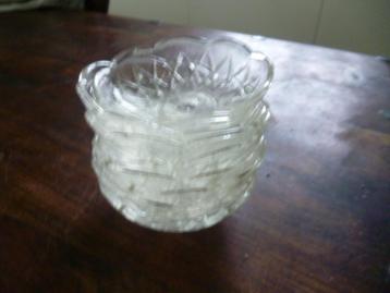 8 x kristallen/glazen schaaltjes Ø 10 x 2 cm kroonluchter beschikbaar voor biedingen