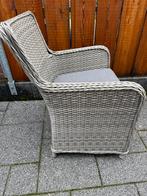 6 Le Sud Wicker Lounge Diner Tuinstoelen Grijs met Kussens, Tuin en Terras, Ophalen, Zo goed als nieuw, Wicker