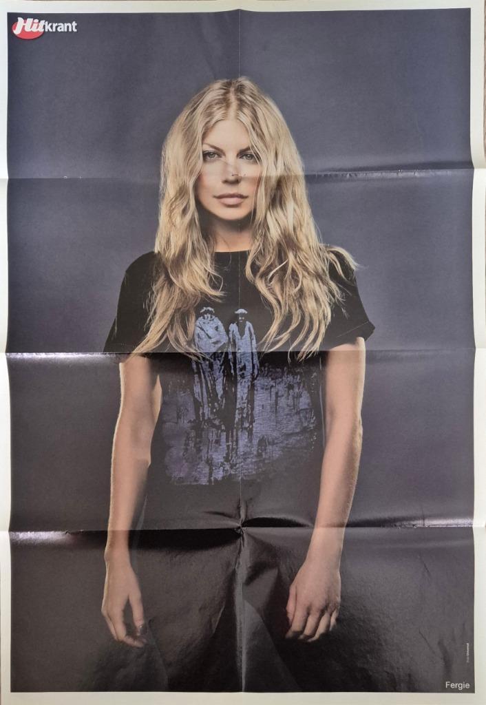 Mooie poster FERGIE (BLACK EYED PEAS) (HITKRANT), Verzamelen, Posters, Zo goed als nieuw, Muziek, A1 t/m A3, Rechthoekig Staand