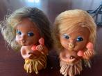 Vintage rubber Hawaii poppen met telefoon, Verzamelen, Poppen, Ophalen of Verzenden, Gebruikt, Pop