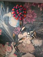 Metalen wanddecoratie bloemen, Ophalen of Verzenden