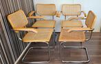 4 Beuken Cesca eetkamerstoelen Marcel Breuer, Huis en Inrichting, Stoelen, Ophalen, Bruin, Zo goed als nieuw, Vier