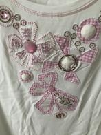 NC NICE CONNECTION shirt wit met pastelroze 40/42, Wit, Ophalen of Verzenden, Zo goed als nieuw, Korte mouw