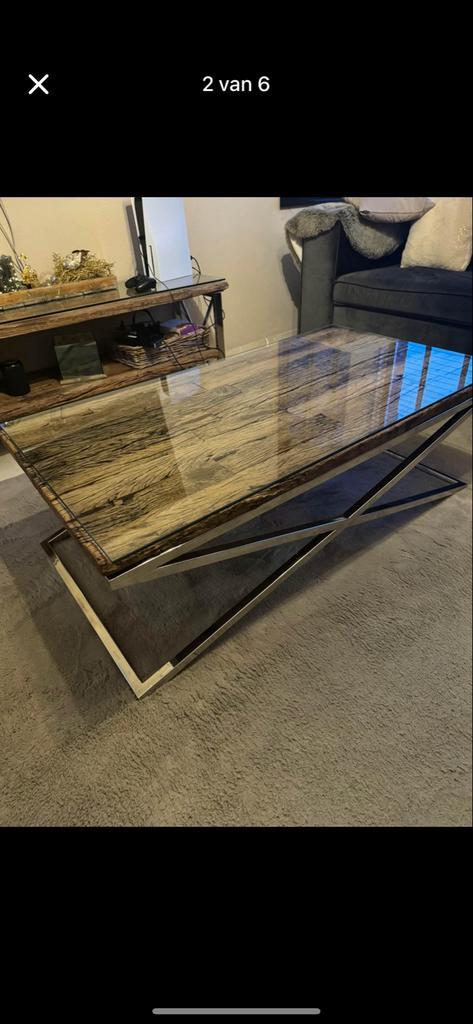 Complete Woonkamer Set: Tafel, Meubel & Stoelen, Huis en Inrichting, Tafels | Salontafels, Gebruikt, 50 tot 75 cm, 100 tot 150 cm