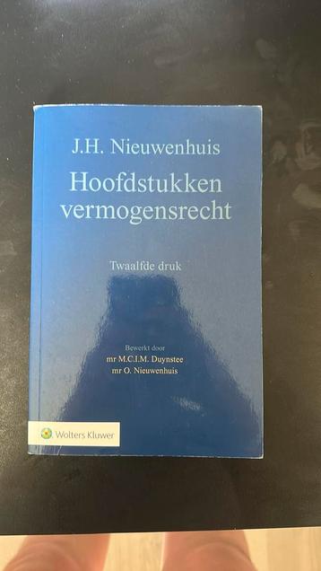 Hoofdstukken vermogensrecht twaalfde druk beschikbaar voor biedingen
