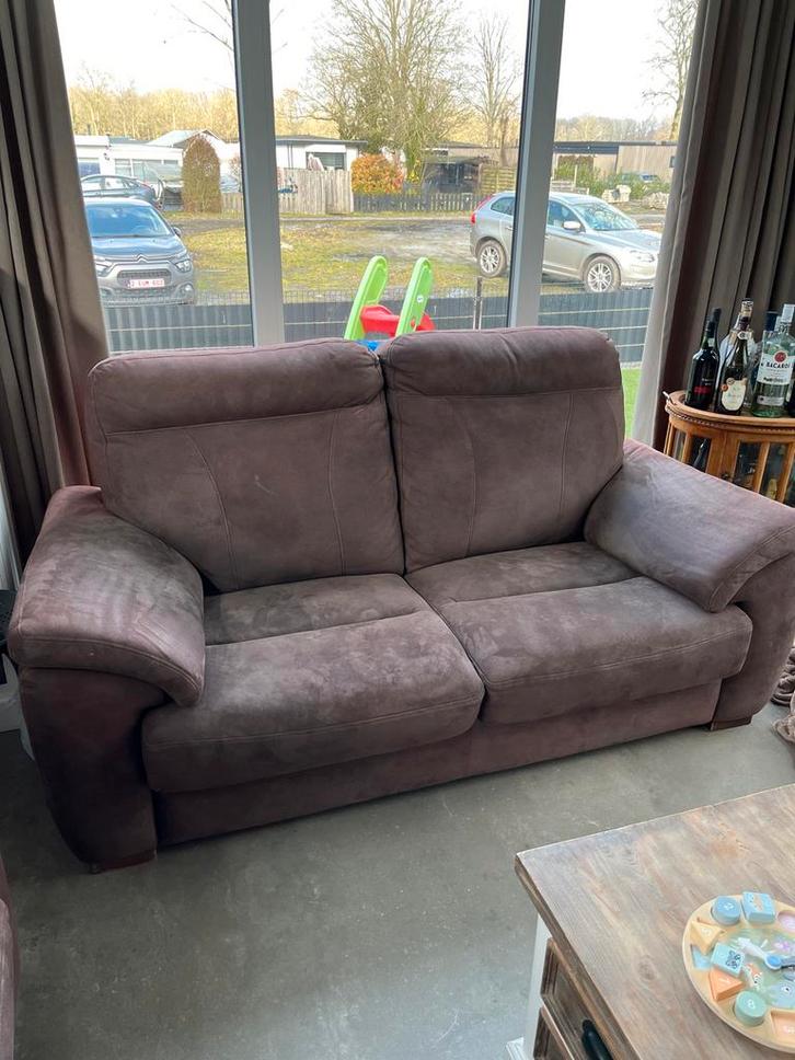 2 en 2,5 zits bankstel met elektrisch gedeelte - Gratis, Huis en Inrichting, Banken | Bankstellen, Gebruikt, Rechte bank, Vierpersoons of meer