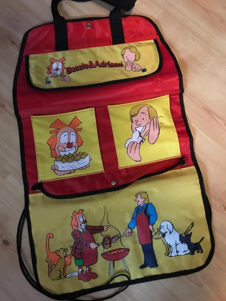 Vintage Bassie & Adriaan -opbergzak auto - verzameling, Verzamelen, Muziek, Artiesten en Beroemdheden, Gebruikt, Gebruiksvoorwerp