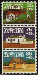 Nederlandse Antillen 734 strook uit blok huizen., Verzenden, Postfris