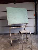 Tekentafel / Werktafel met kruk, Verzenden, Gebruikt