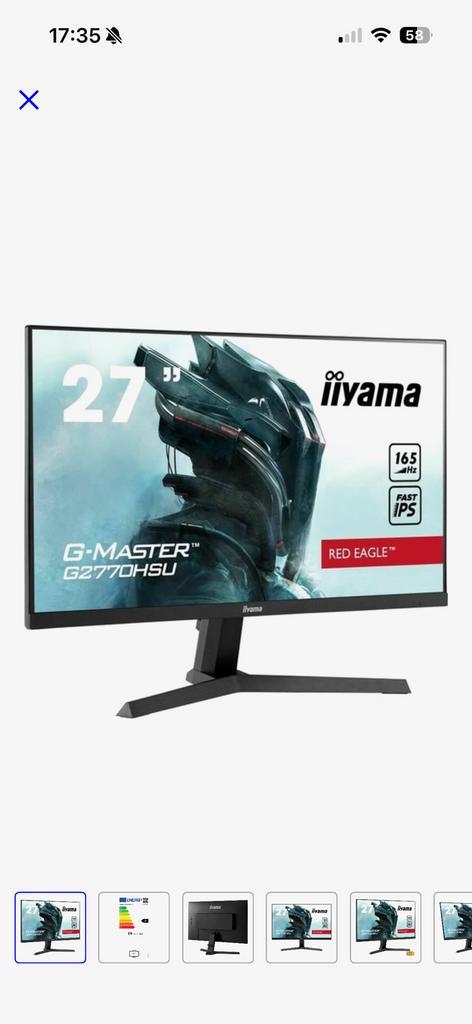 Iiyama G master gaming 165HZ, Computers en Software, Monitoren, Gebruikt, 151 t/m 200 Hz, HDMI, Gaming, In hoogte verstelbaar