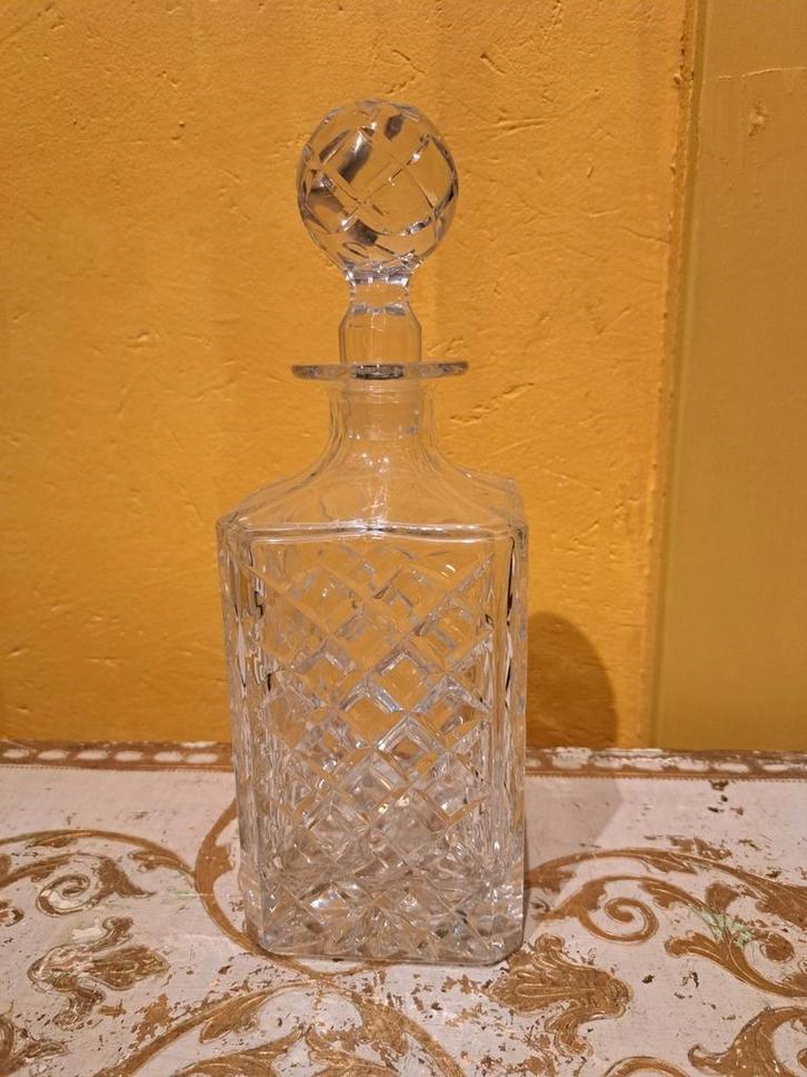 Kristallen Fles met Stop, Antiek en Kunst, Antiek | Glas en Kristal, Ophalen of Verzenden