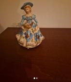 Muziekdoos Dame Porselein Vintage Blauw Bloemen, Antiek en Kunst, Ophalen of Verzenden