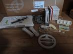 Nintendo Wii complete set, Ophalen of Verzenden, Gebruikt, Met 2 controllers, Met games