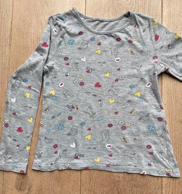Grappige longsleeve met poesjes print, maat 110/116 beschikbaar voor biedingen