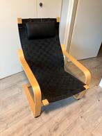 Ikea Poeng Fauteuil Zwart, Huis en Inrichting, Fauteuils, Ophalen, Gebruikt, 75 tot 100 cm, 50 tot 75 cm