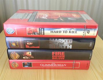 Vier VHS Steven Seagal: oa Fire Down Below, Hard to Kill beschikbaar voor biedingen