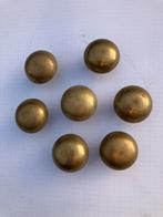 Set van 7 vintage messing knoppen 35 mm doorsnede, Ophalen of Verzenden
