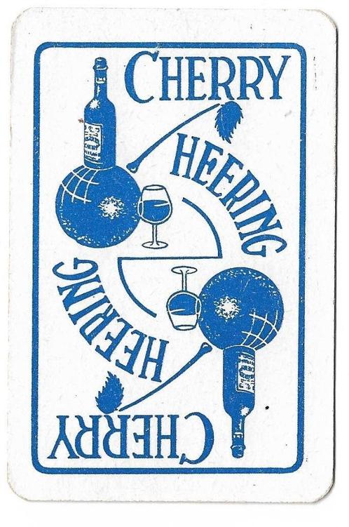 1 joker België met oude reclame Sherry Cherry alcohol, Verzamelen, Speelkaarten, Jokers en Kwartetten, Gebruikt, Speelkaart(en)