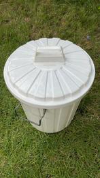 Witte rubbermaid emmer met deksel, Huis en Inrichting, Ophalen, Gebruikt, Kunststof, Minder dan 50 cm