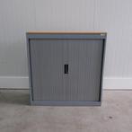 Roldeurkast - Grijs/Beuken - 120x46x122cm (BXDXH) - RD89, Gebruikt, 100 tot 150 cm, -, 100 tot 150 cm