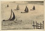 Lodewijk Schelfhout ets "Zeilbootjes"1924, gesigneerd, opl.7, Ophalen