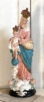 Brocante oud Maria beeld van gips 33 cm, Antiek en Kunst, Curiosa en Brocante, Ophalen of Verzenden