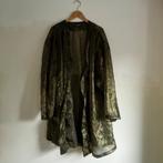 Boho glanzende doorschijnende kimonojas (één maat), Vintage, Ophalen of Verzenden, Zo goed als nieuw, Groen