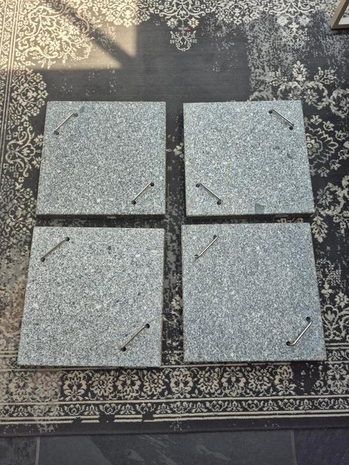Granieten Parasol tegels, Tuin en Terras, Overige Tuin en Terras, Zo goed als nieuw, Ophalen