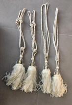 4 gordijnklossen (als nieuw) creme - gordijnembrasse, Ophalen, Zo goed als nieuw, Crème, Minder dan 100 cm