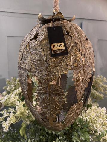 PTMD groot ornament goudkleurig metaal hangdecoratie ei VdlM beschikbaar voor biedingen