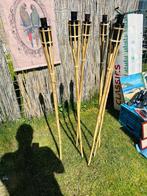 Bamboe Tuinfakkels | Set van 6 | Voor Lampolie | Sfeervol, Ophalen, Gebruikt